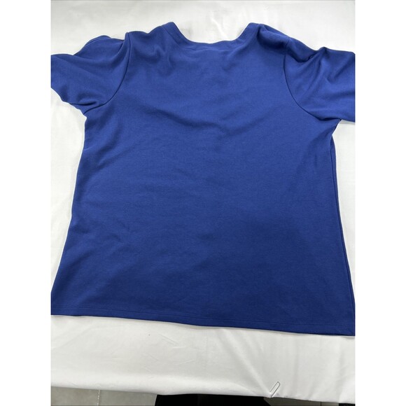 Quacker Factory Cardigan Blue Large Fall Scarecrow Pumpkin Sunflower Embroidered - Picture 9 of 9